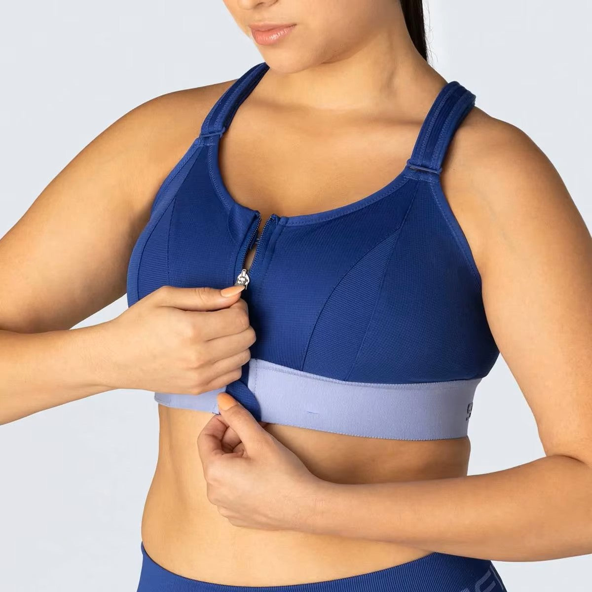 Plus-Size High-Impact Adjustable Cross-Back Sports Bra - The Luissa