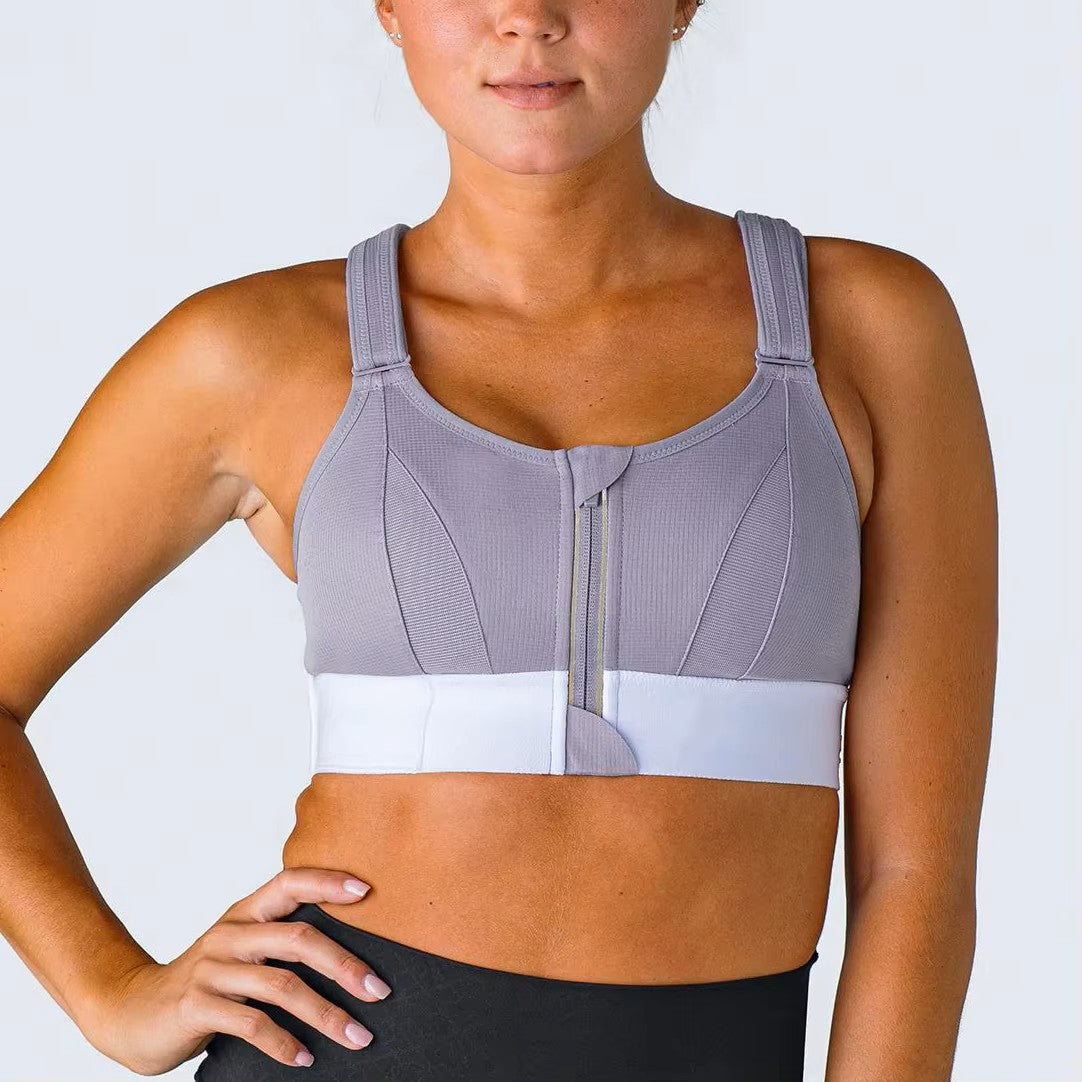 Plus-Size High-Impact Adjustable Cross-Back Sports Bra - The Luissa