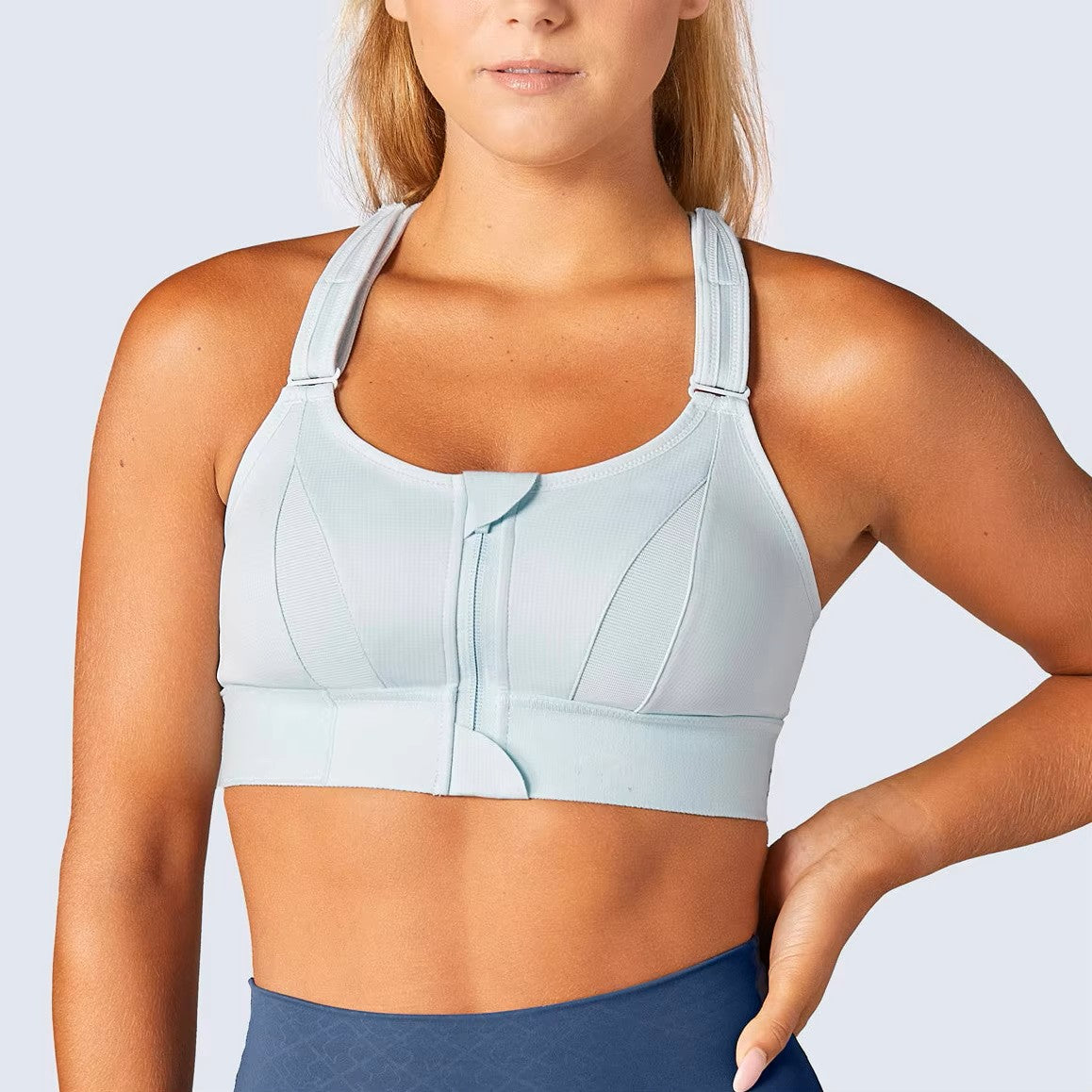 Plus-Size High-Impact Adjustable Cross-Back Sports Bra - The Luissa