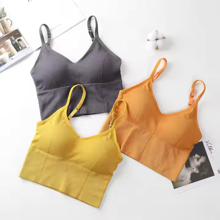 Pack of 2 - U-Back Seamless Sports Crop Top / Seamless Tube Top - The Luissa