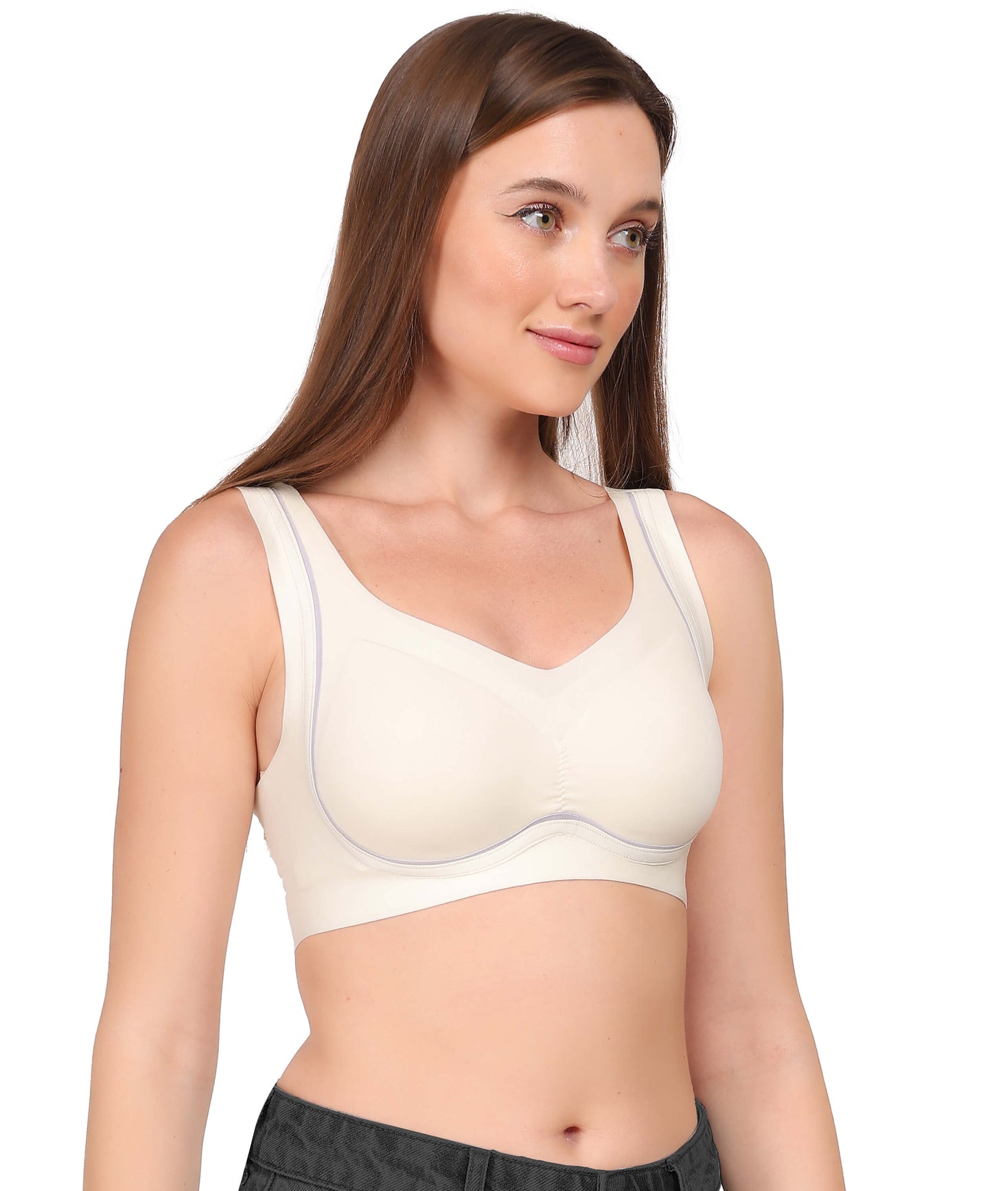 Luissa Women’s Seamless Sports Bra – Wire-Free Latex Bra for Workout & Daily Use