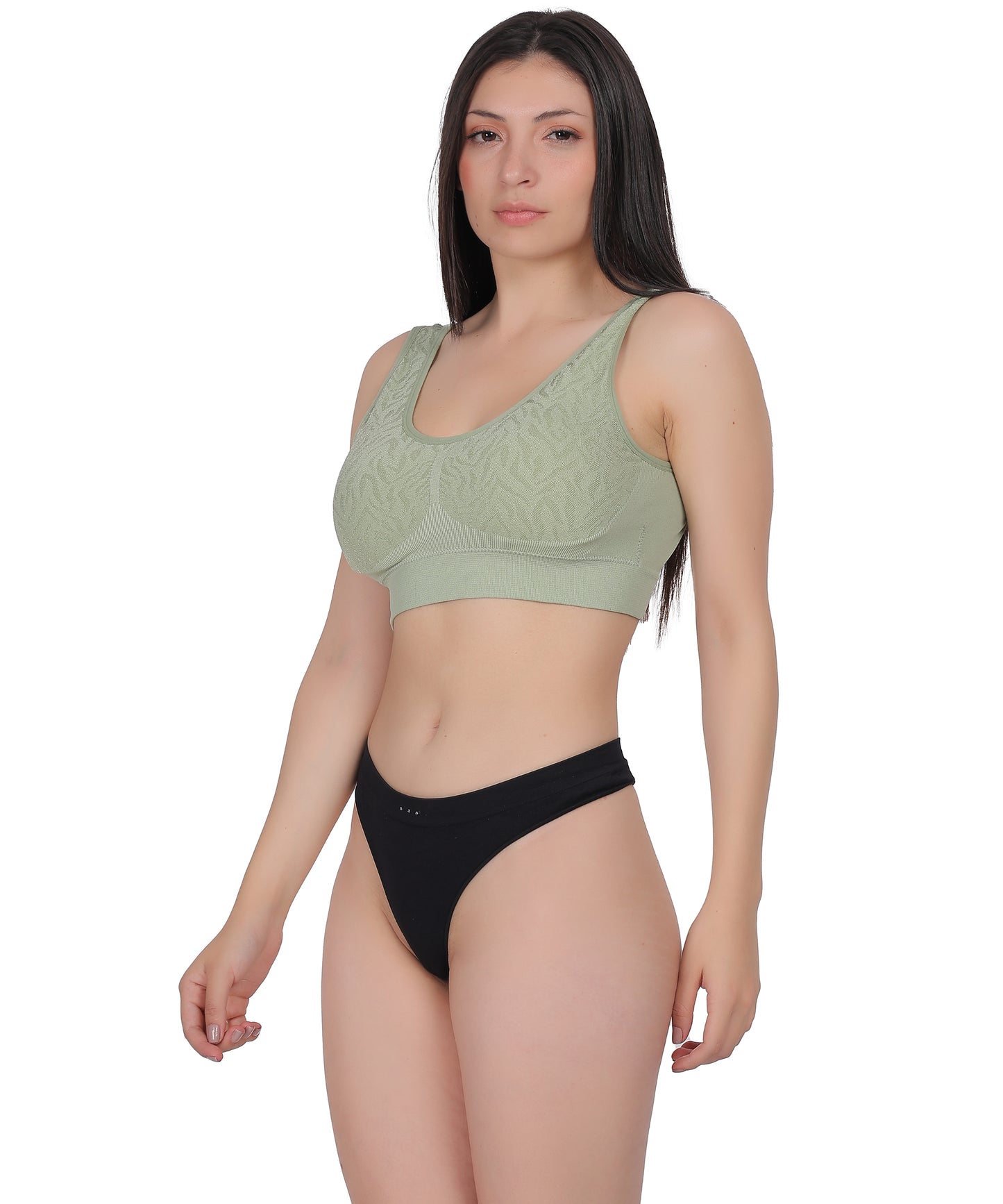 Plus-Size Seamless Sports Bra – Fixed Cup - The Luissa