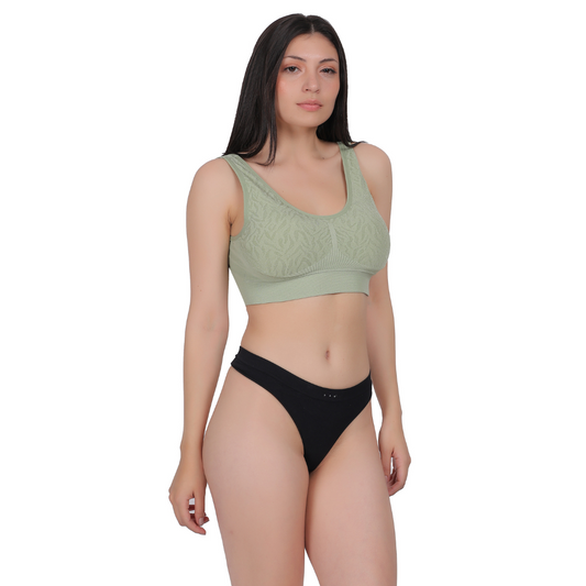 Plus-Size Seamless Sports Bra – Fixed Cup - The Luissa
