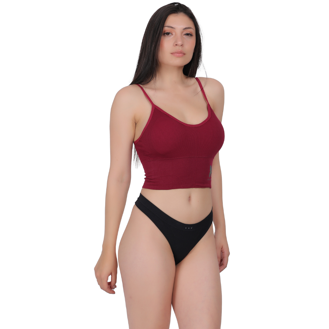 Seamless Full-Cup Push-Up Bra – Black with Removable Pads