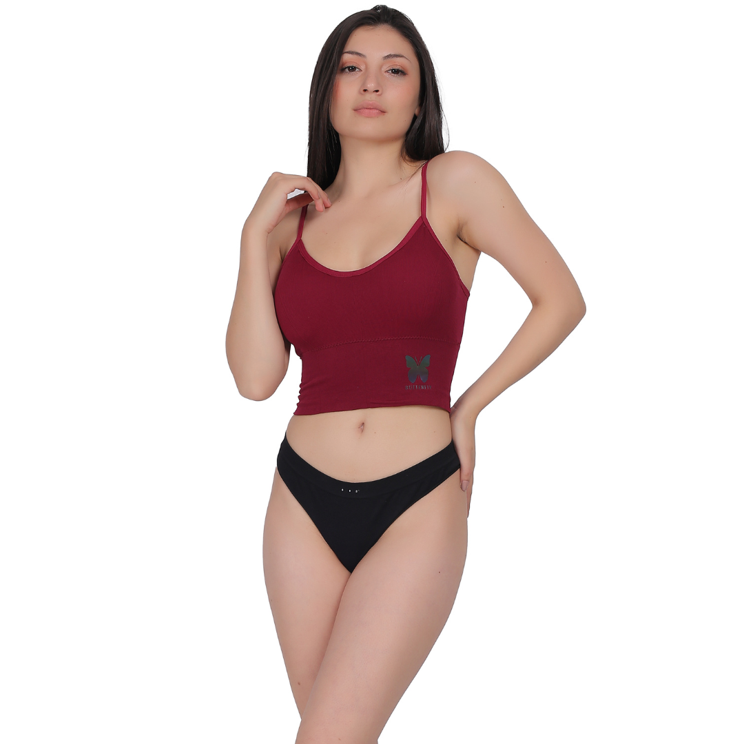 Seamless Full-Cup Push-Up Bra – Black with Removable Pads