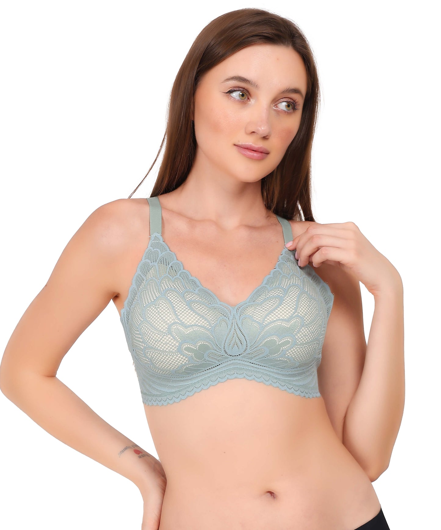 Women’s Lace Push-Up Bralette with Underwire Support - The Luissa