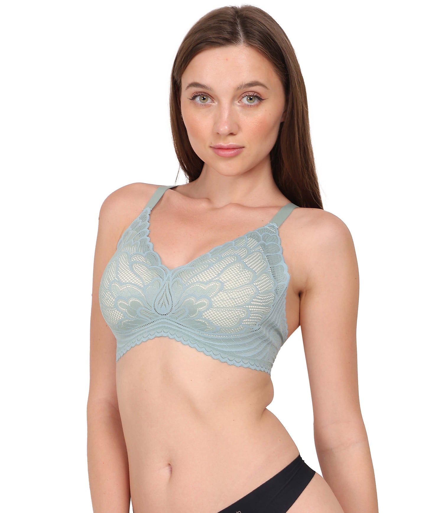 Women’s Lace Push-Up Bralette with Underwire Support - The Luissa