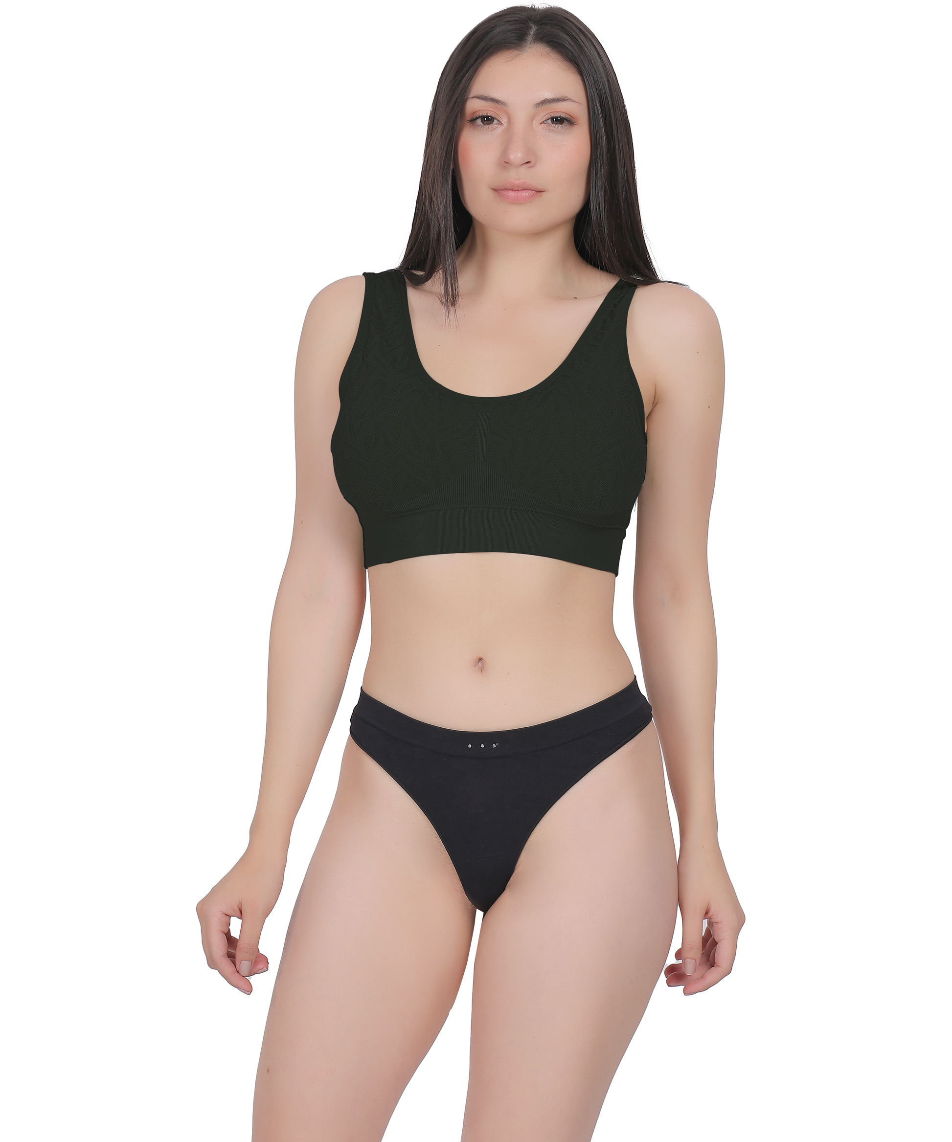 Plus-Size Seamless Sports Bra – Fixed Cup - The Luissa