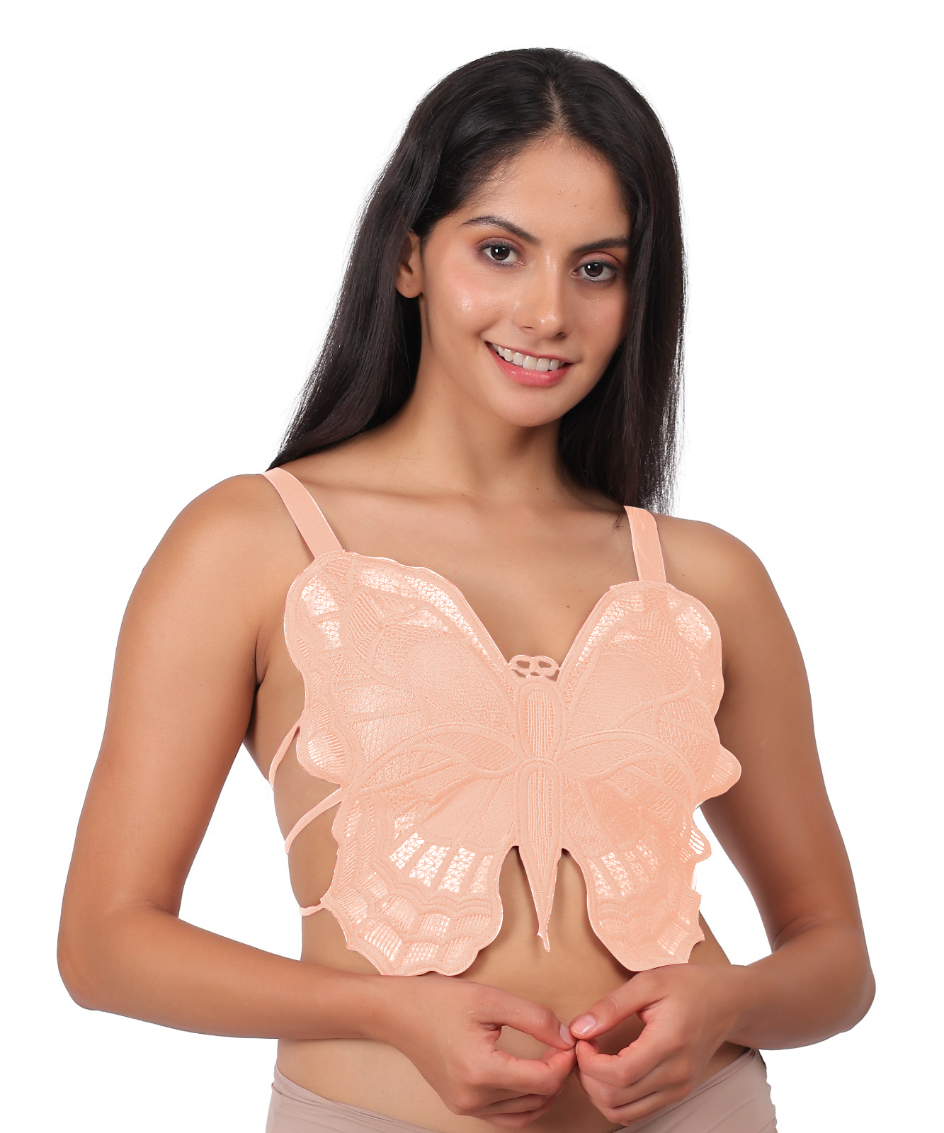 Embroidered Butterfly Wrap Bra Elegant Lace Lingerie - The Luissa