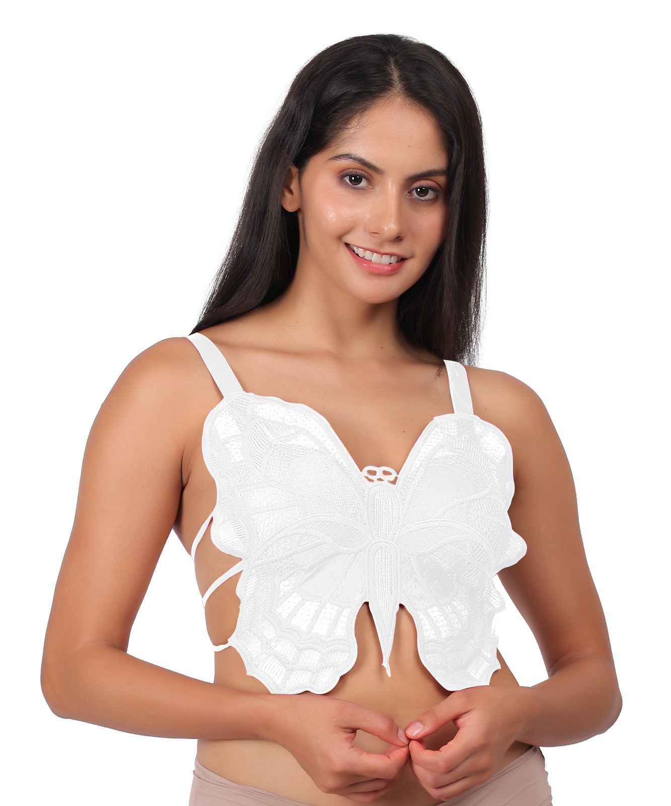 Embroidered Butterfly Wrap Bra Elegant Lace Lingerie - The Luissa