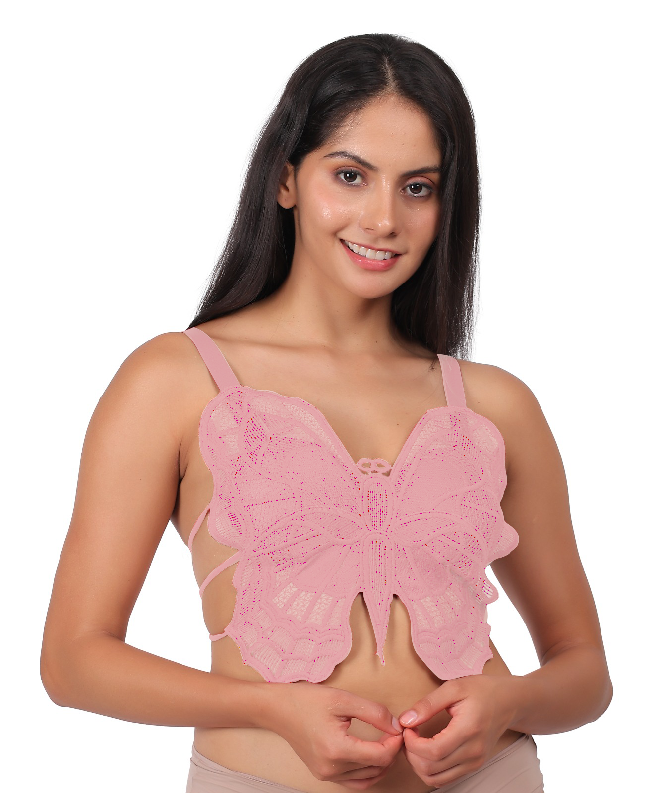 Embroidered Butterfly Wrap Bra Elegant Lace Lingerie - The Luissa