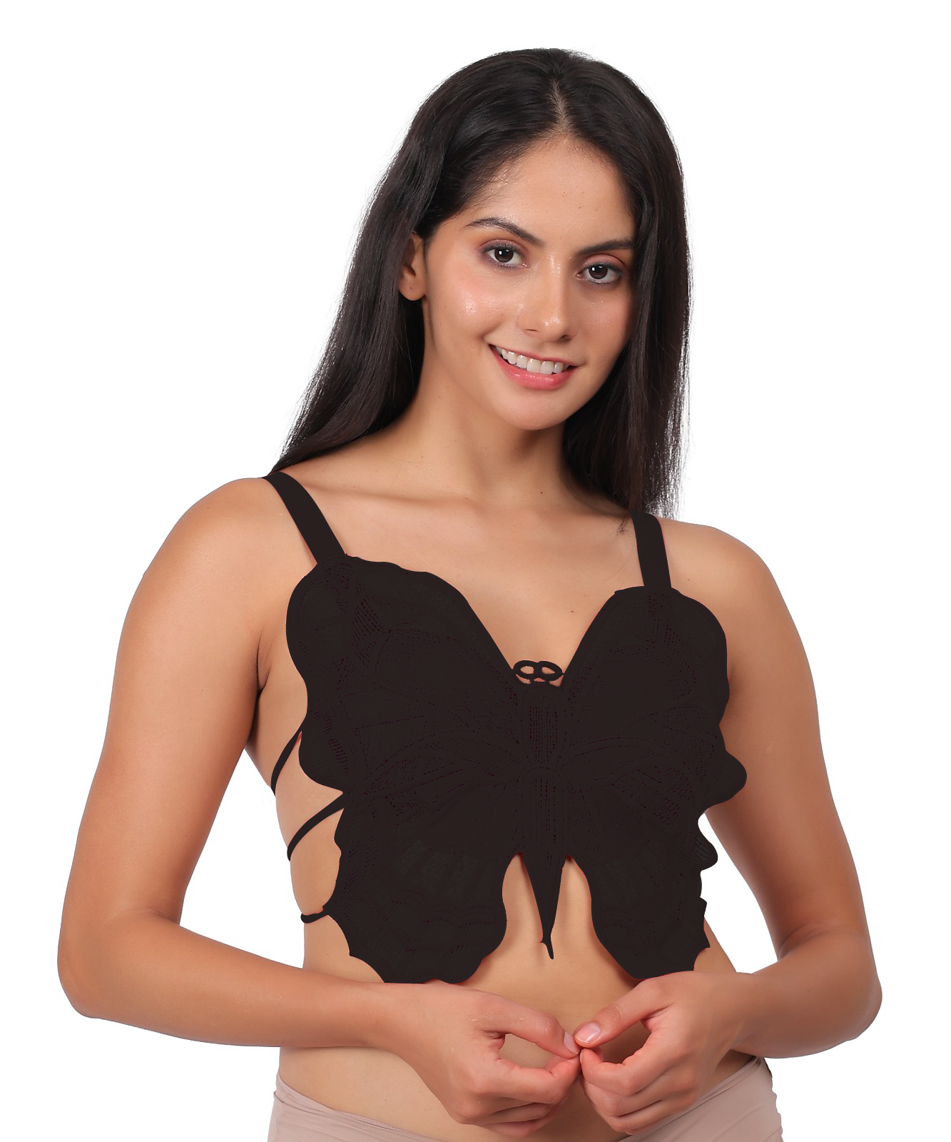 Embroidered Butterfly Wrap Bra Elegant Lace Lingerie - The Luissa