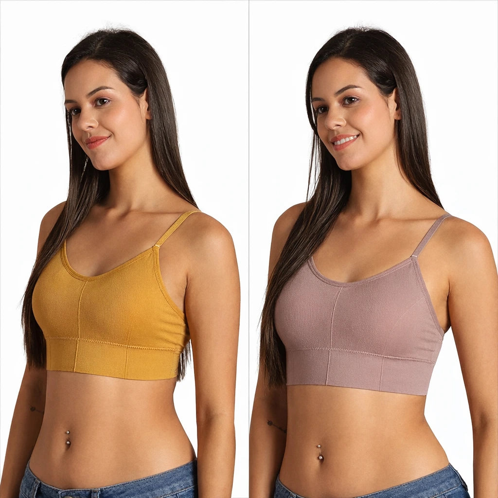 Pack of 2 - Women Brown Camisole - The Luissa