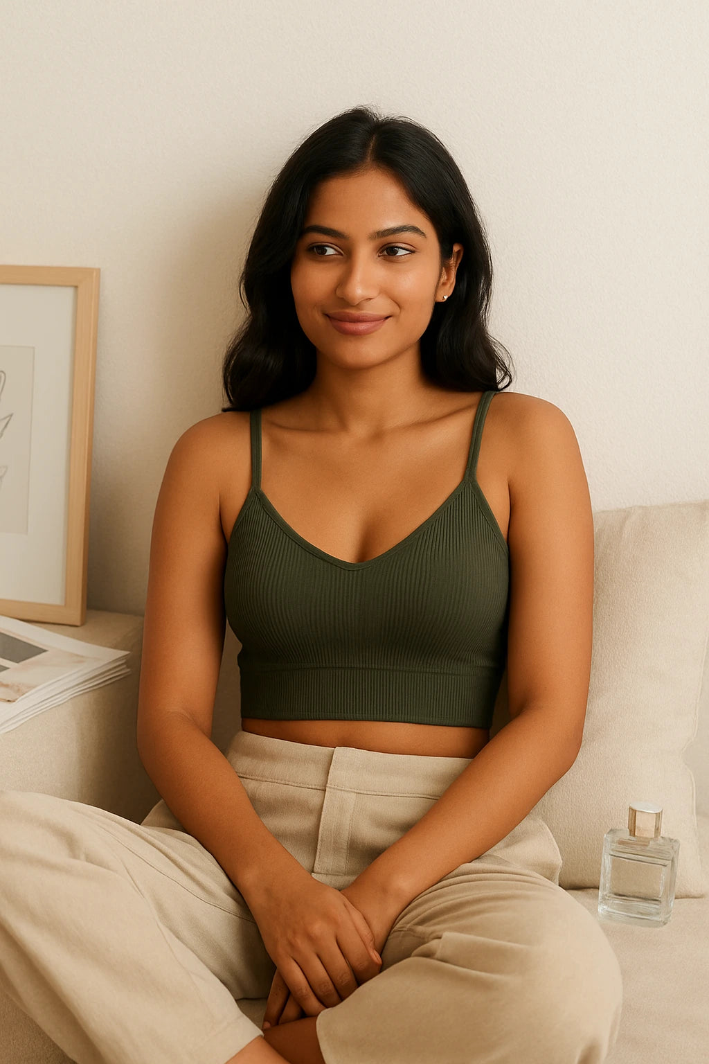 U-Shaped Back Sports Bra with High Elasticity and Detachable Padding - The Luissa