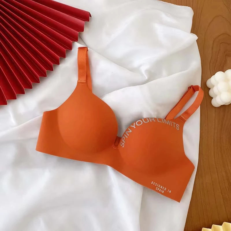 Comfortable Everyday Fashion Breathable Glossy Wireless One-piece Seamless With 'padded Bras - The Luissa