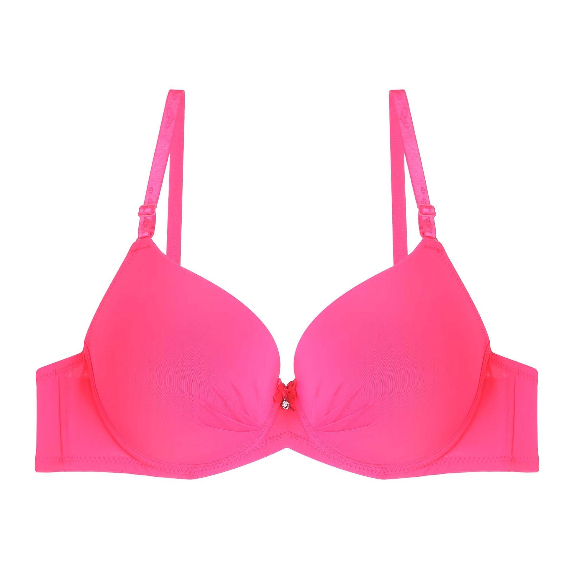 Solid Color Push-Up Bra with Padded Double Foam Design - The Luissa