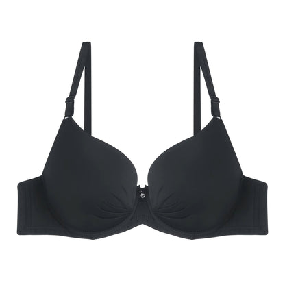 Solid Color Push-Up Bra with Padded Double Foam Design - The Luissa