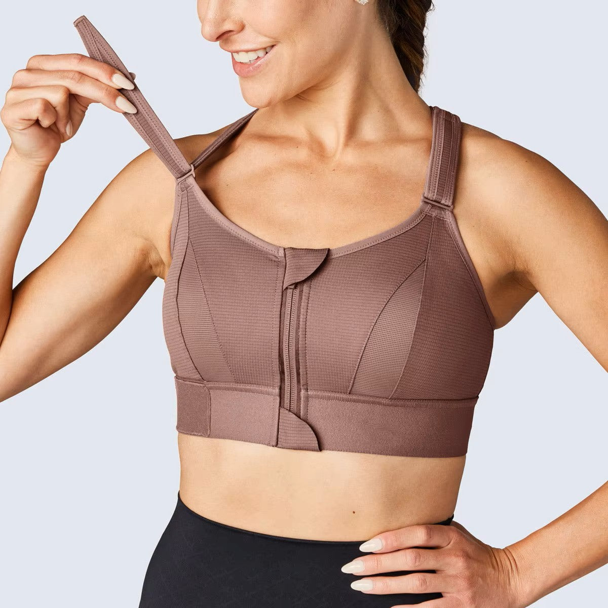 Plus-Size High-Impact Adjustable Cross-Back Sports Bra - The Luissa