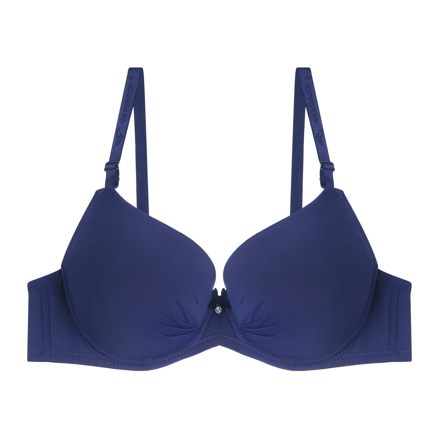 Solid Color Push-Up Bra with Padded Double Foam Design - The Luissa