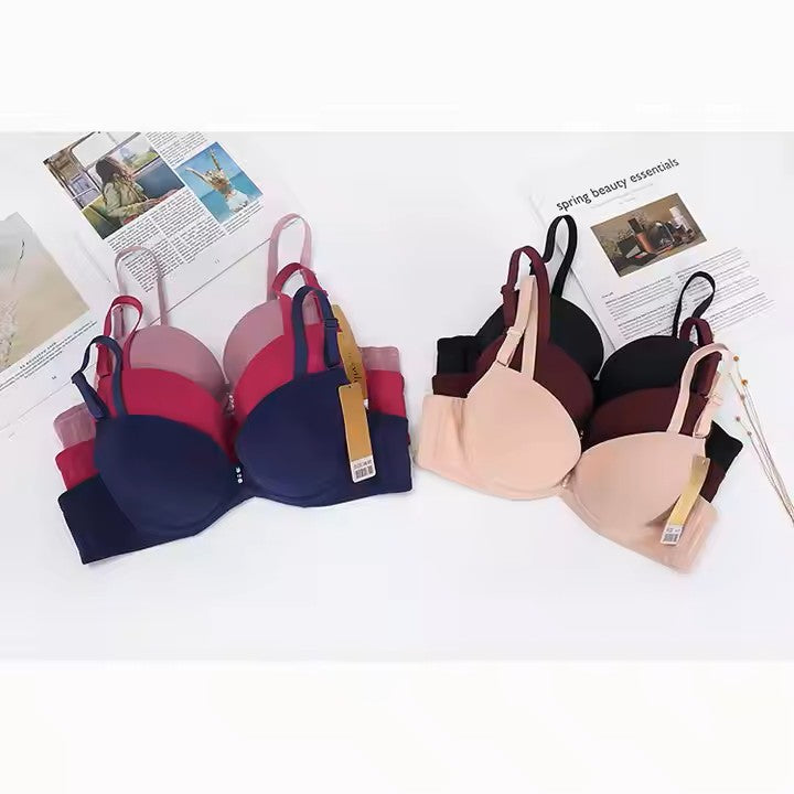 Pack of 2 - Push-Up Bra with Padded Double Foam / Solid Color Push-Up Bra  in Every Color - The Luissa