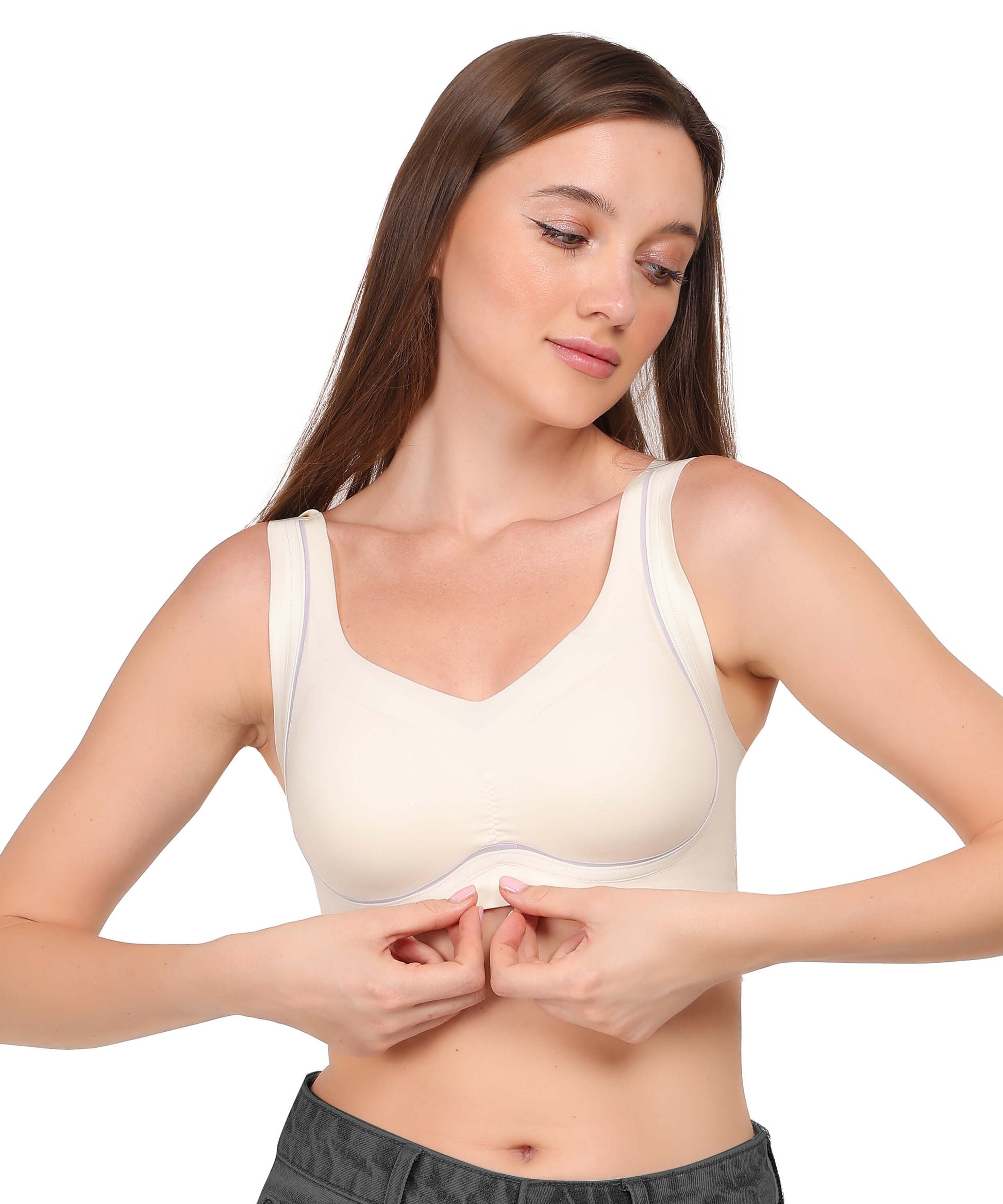 Luissa Women’s Seamless Sports Bra – Wire-Free Latex Bra for Workout & Daily Use - The Luissa