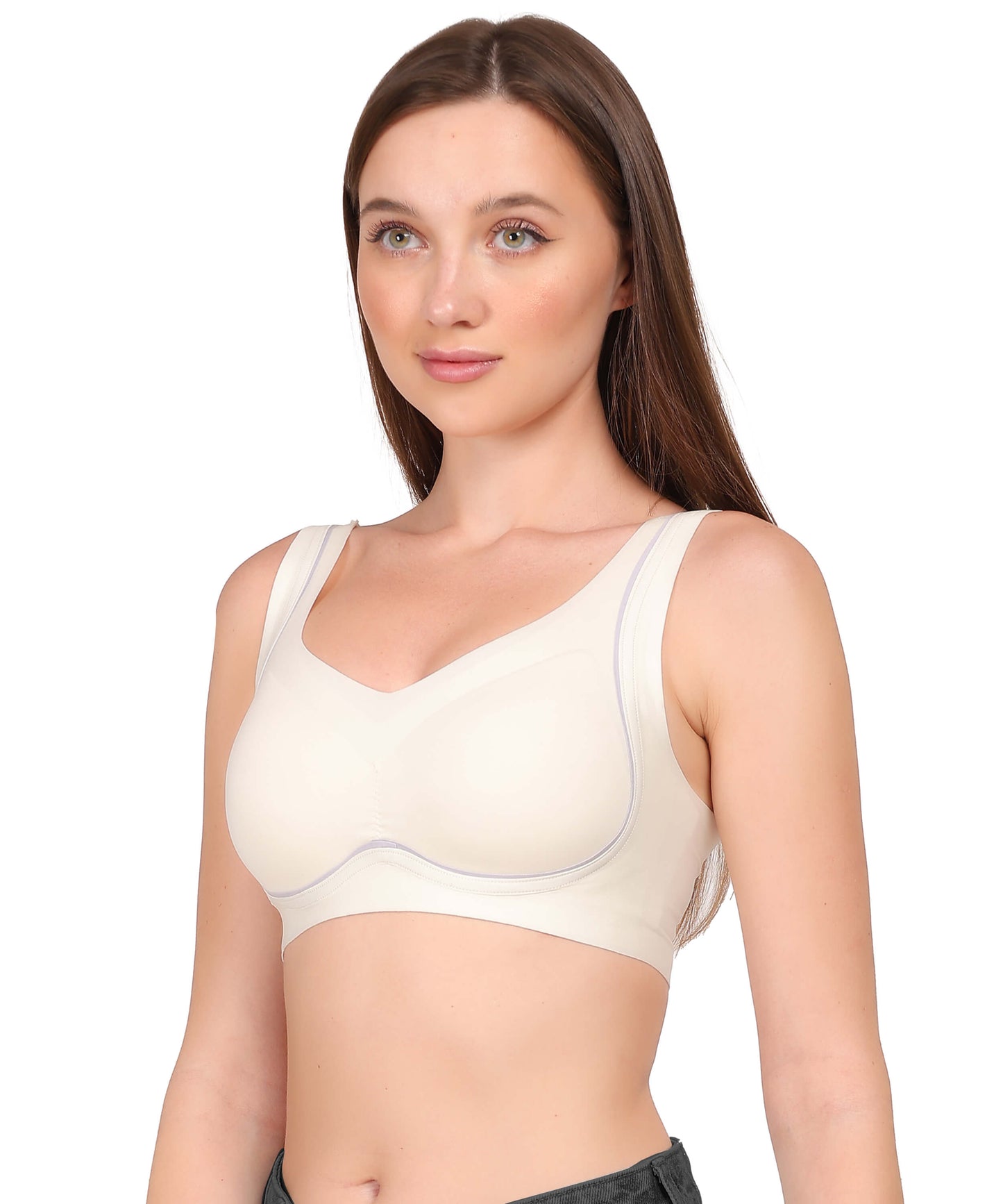 Luissa Women’s Seamless Sports Bra – Wire-Free Latex Bra for Workout & Daily Use