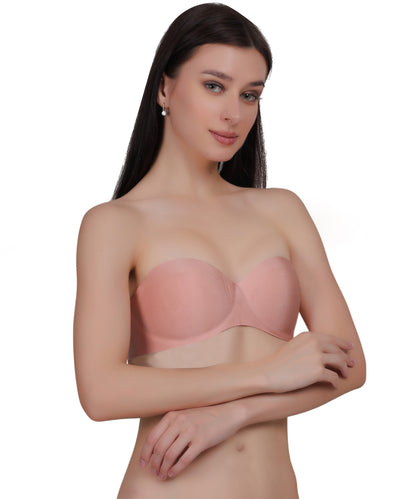 Women’s Seamless Push-Up Everyday Bra | Wire-Free, Backless, Convertible Straps, 3/4 Cup, Breathable Nylon-Spandex - The Luissa