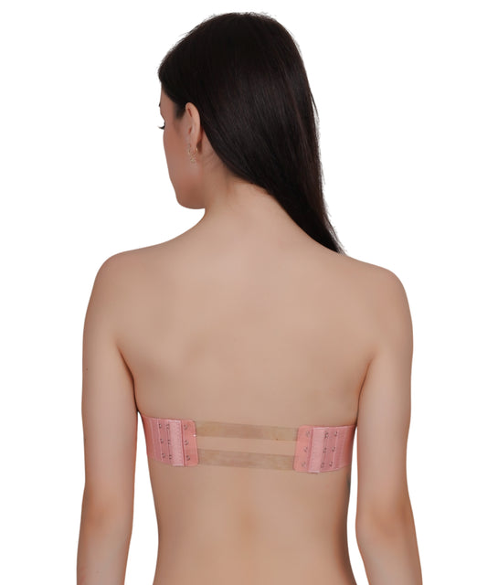 Backless Wire Free Women's Seamless Bandeau Invisible Bra Plus Size Strapless Push up Bra for Women