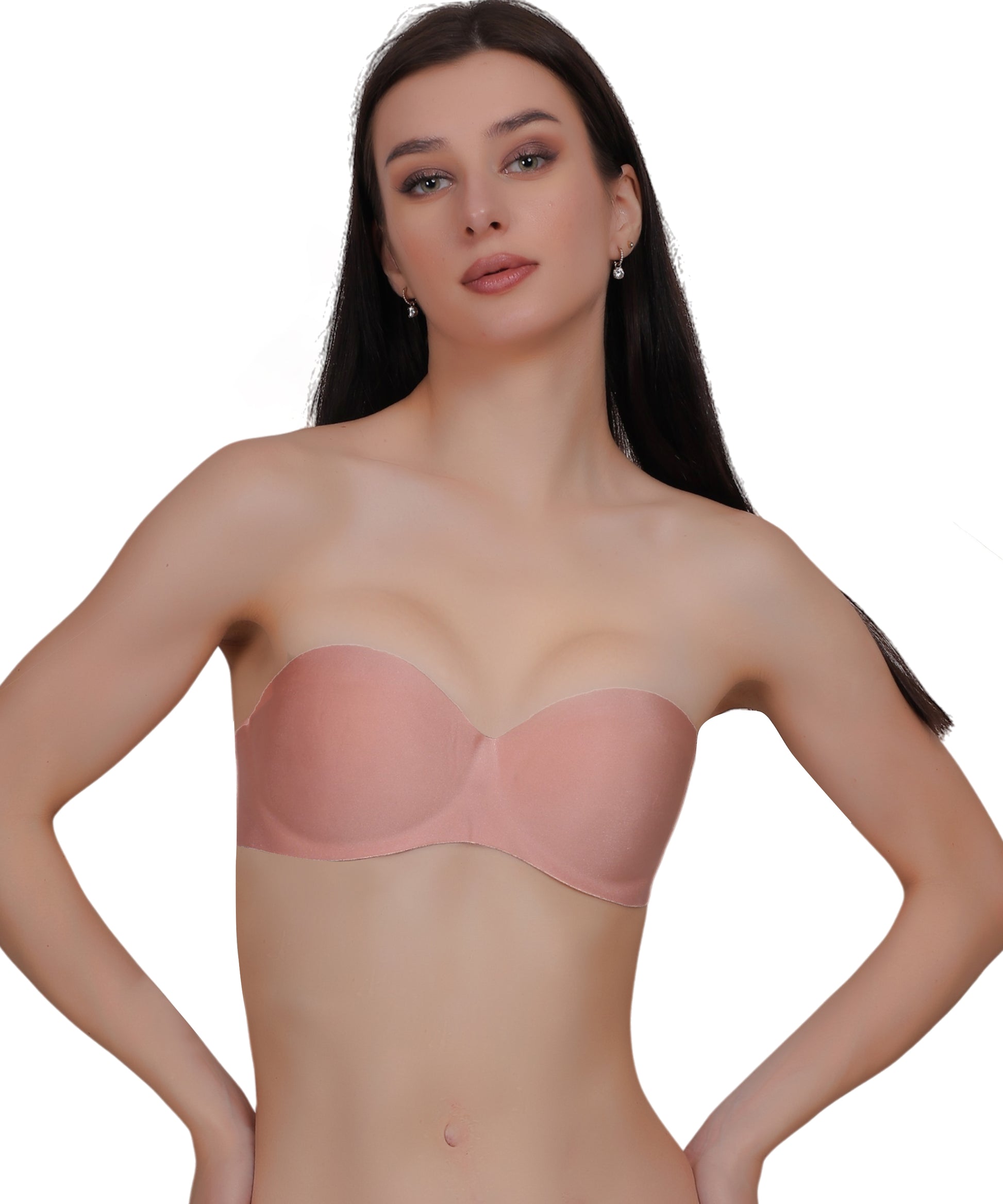 Women’s Seamless Push-Up Everyday Bra | Wire-Free, Backless, Convertible Straps, 3/4 Cup, Breathable Nylon-Spandex - The Luissa