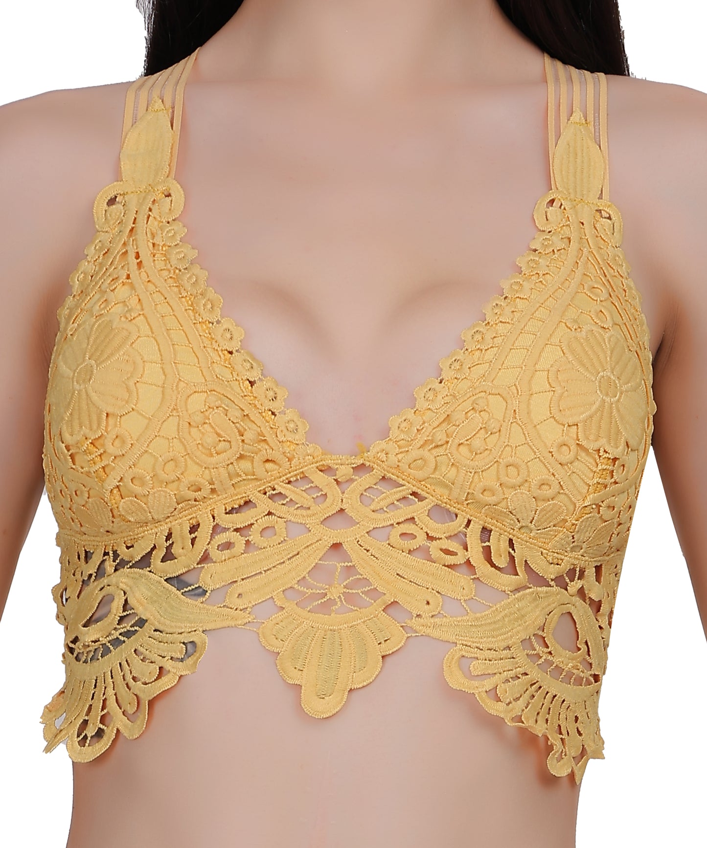 Water-Soluble Lace Backless Bralette Tube Top for Women