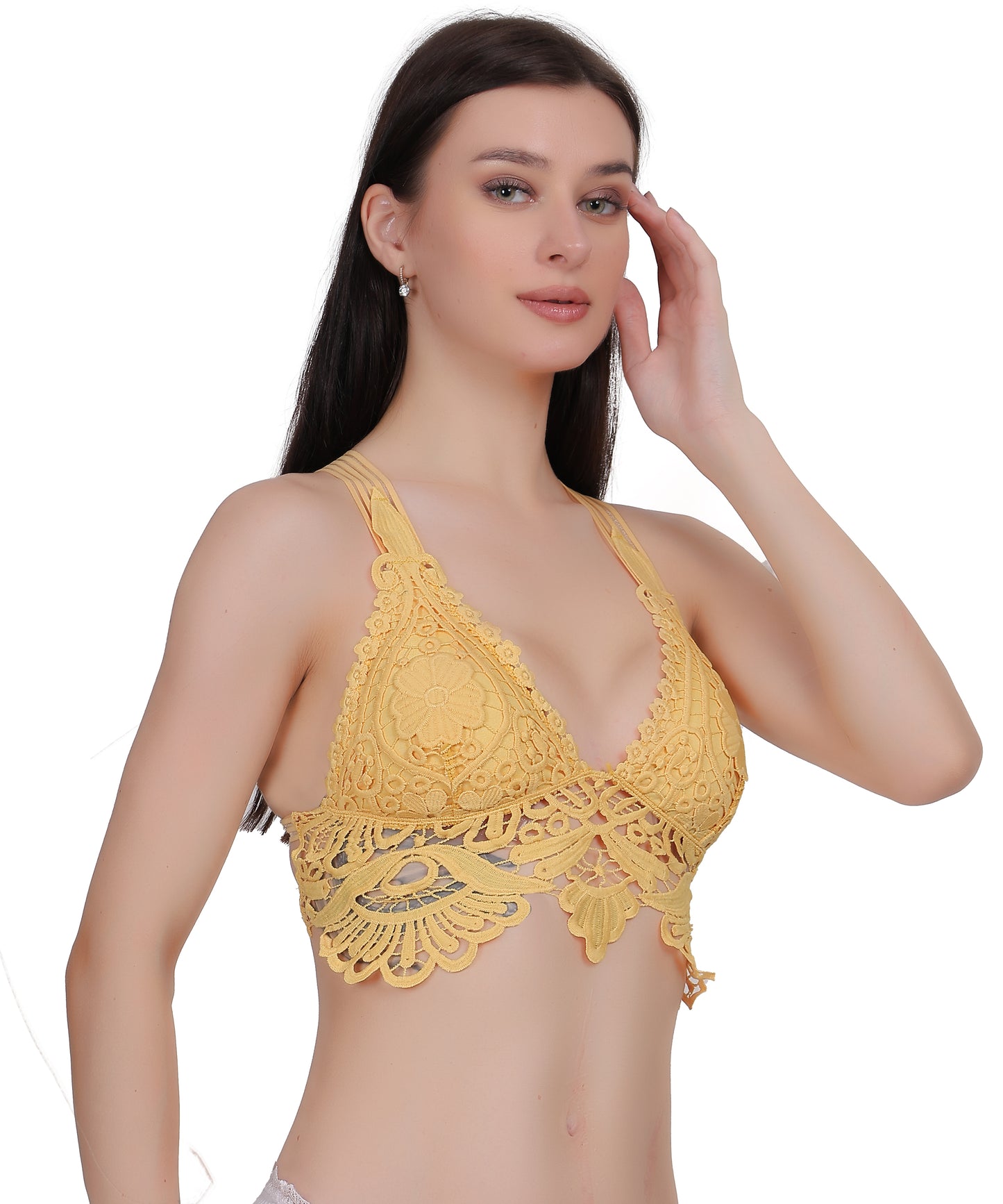 Water-Soluble Lace Backless Bralette Tube Top for Women