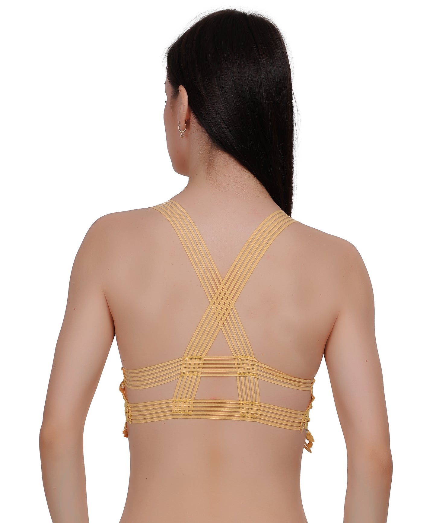 Water-Soluble Lace Backless Bralette Tube Top for Women