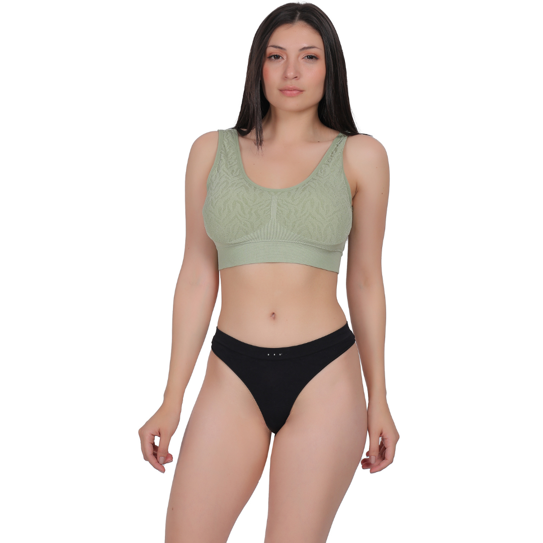Plus-Size Seamless Sports Bra – Fixed Cup - The Luissa