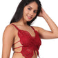 Embroidered Butterfly Wrap Bra Elegant Lace Lingerie