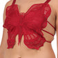 Embroidered Butterfly Wrap Bra Elegant Lace Lingerie