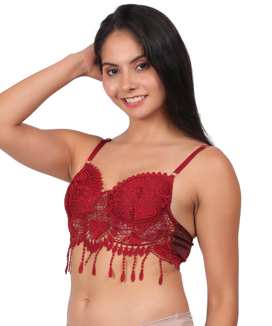 Embroidery Transparent Lace Breathable Bra
