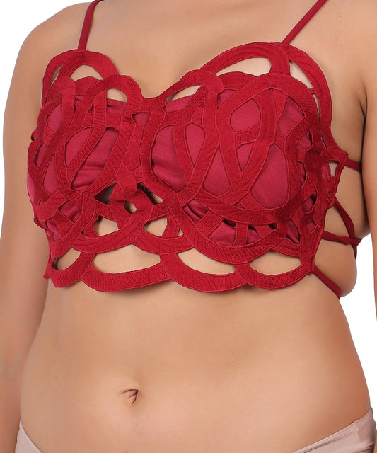 Tube Top Embroidery Bra