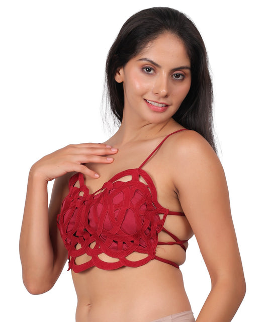Tube Top Embroidery Bra