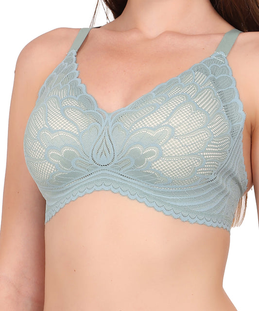 Women's Lace Push-Up Bralette – Underwire Support, Adjustable Straps, Elegant & Breathable Lingerie