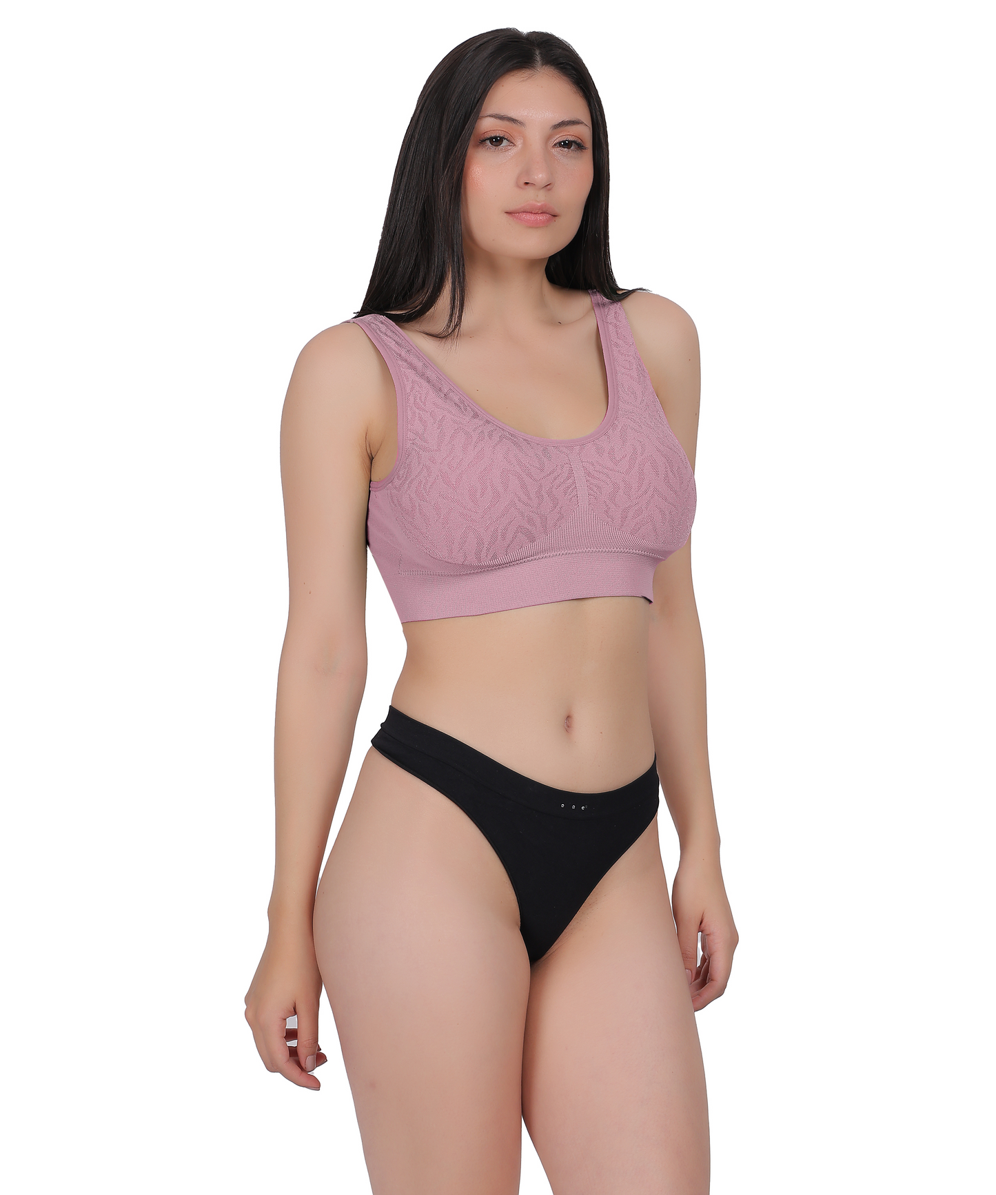 Plus-Size Seamless Sports Bra – Fixed Cup - The Luissa